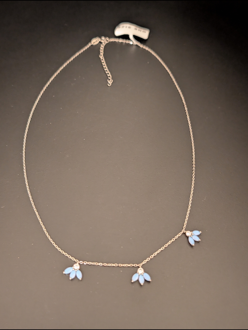 Charmed Aroma Blue Petal Pendant Necklace - Marked 925 Women Jewelry NWT